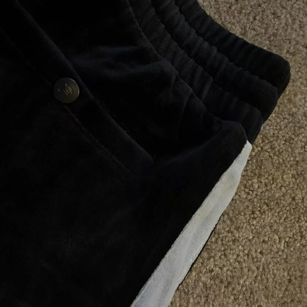 Fila Men's Velour Sweatsuit Tracksuit Black Velvet Set Size 2XL NWT - Picture 11 of 13